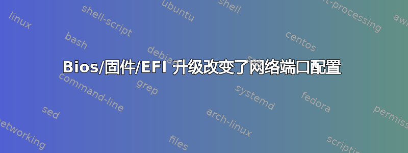 Bios/固件/EFI 升级改变了网络端口配置