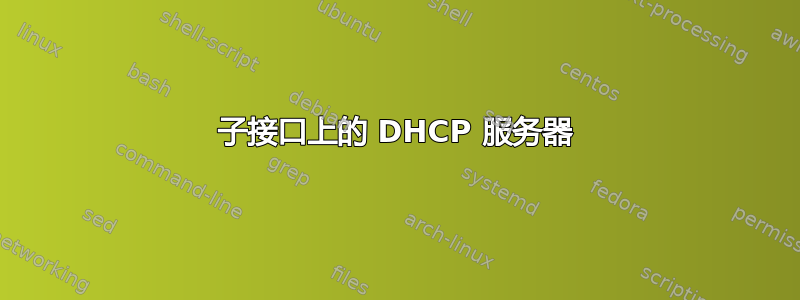 子接口上的 DHCP 服务器