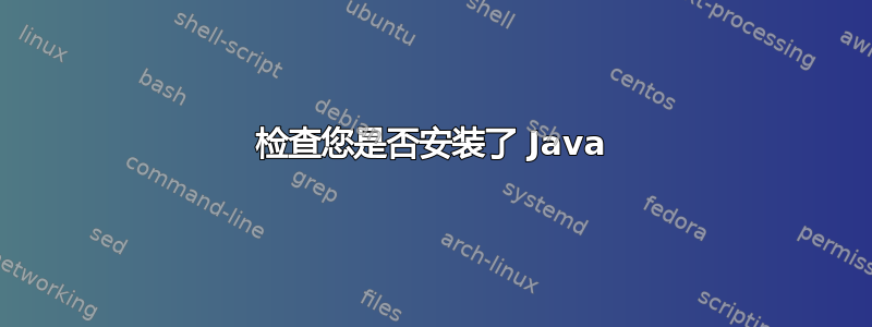 检查您是否安装了 Java