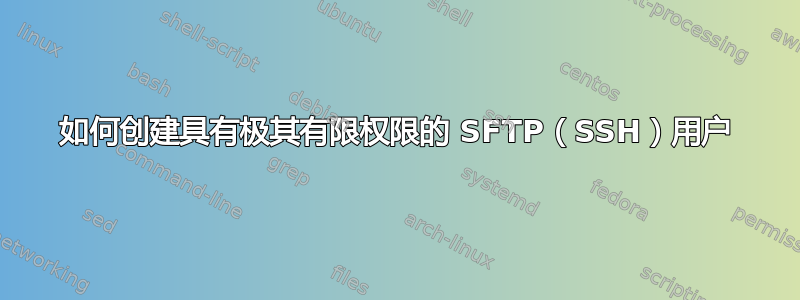 如何创建具有极其有限权限的 SFTP（SSH）用户