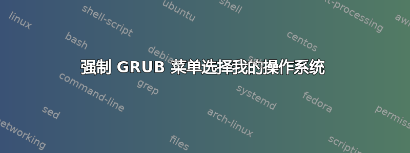 强制 GRUB 菜单选择我的操作系统