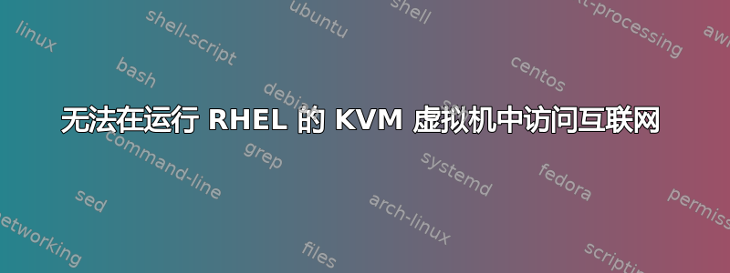 无法在运行 RHEL 的 KVM 虚拟机中访问互联网