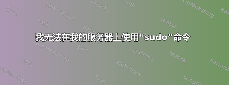 我无法在我的服务器上使用“sudo”命令