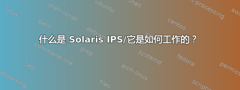 什么是 Solaris IPS/它是如何工作的？