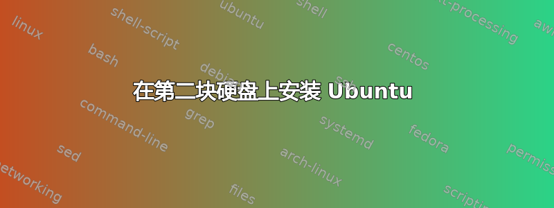 在第二块硬盘上安装 Ubuntu