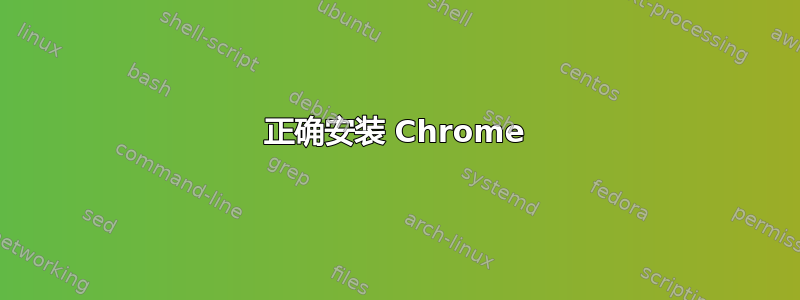 正确安装 Chrome