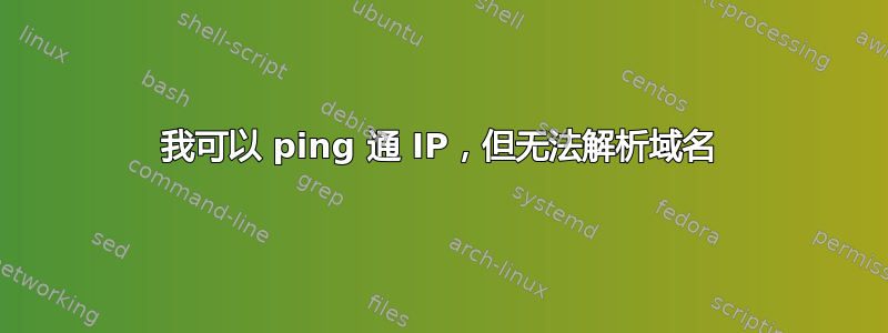 我可以 ping 通 IP，但无法解析域名