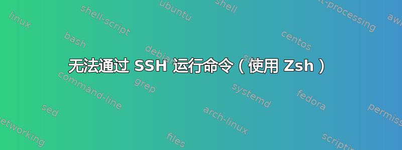 无法通过 SSH 运行命令（使用 Zsh）