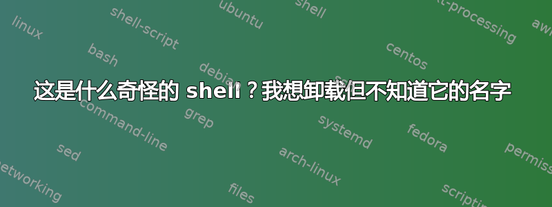 这是什么奇怪的 shell？我想卸载但不知道它的名字