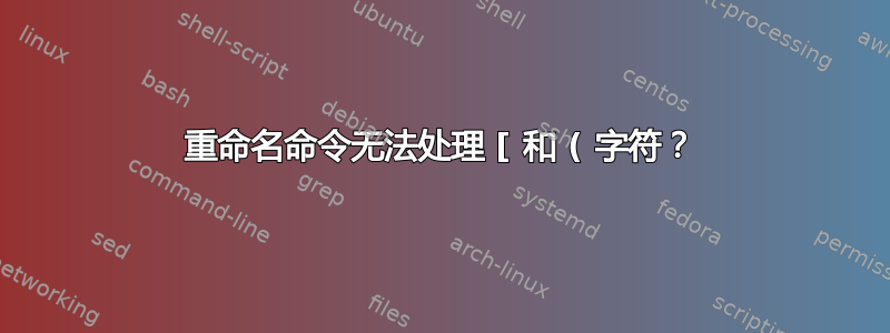 重命名命令无法处理 [ 和 ( 字符？