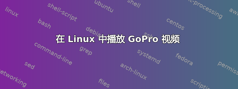 在 Linux 中播放 GoPro 视频