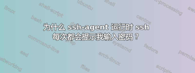 为什么 ssh-agent 运行时 ssh 每次都会提示我输入密码？