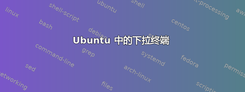 Ubuntu 中的下拉终端