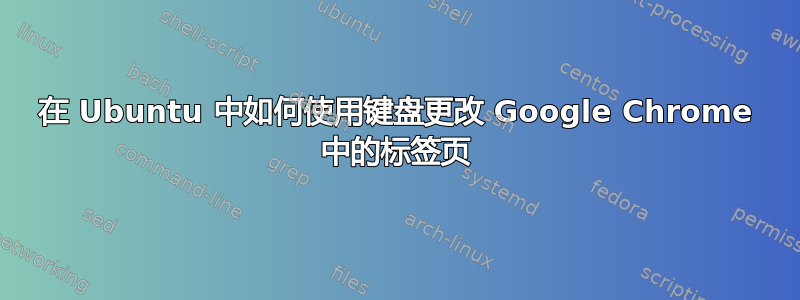 在 Ubuntu 中如何使用键盘更改 Google Chrome 中的标签页