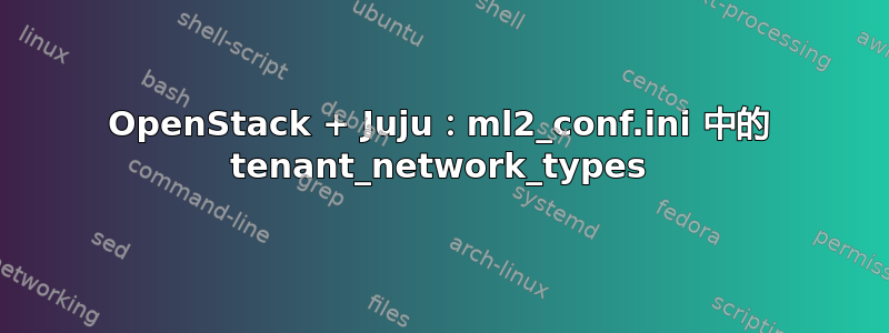 OpenStack + Juju：ml2_conf.ini 中的 tenant_network_types