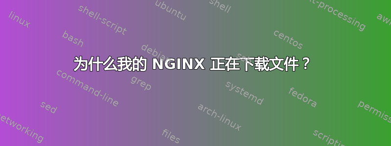 为什么我的 NGINX 正在下载文件？