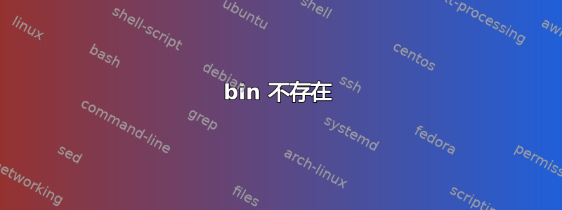 bin 不存在