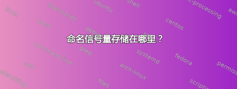 命名信号量存储在哪里？ 