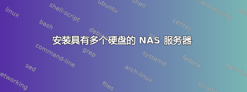 安装具有多个硬盘的 NAS 服务器