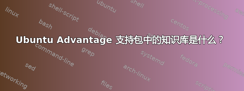 Ubuntu Advantage 支持包中的知识库是什么？