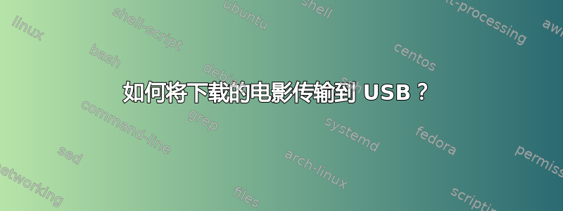 如何将下载的电影传输到 USB？