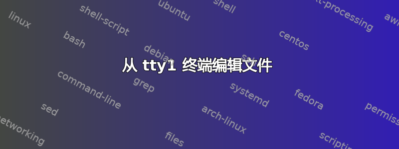 从 tty1 终端编辑文件