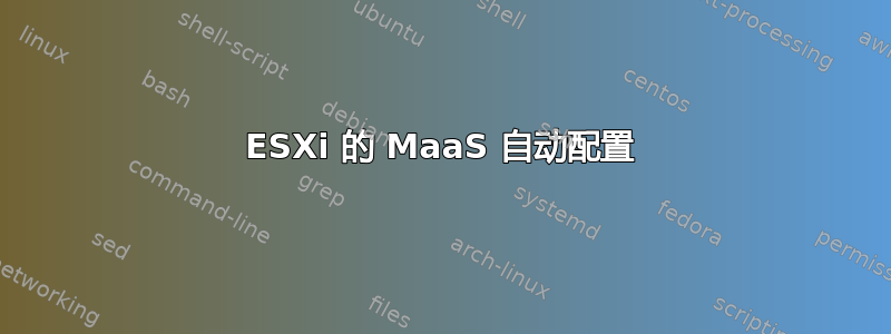 ESXi 的 MaaS 自动配置