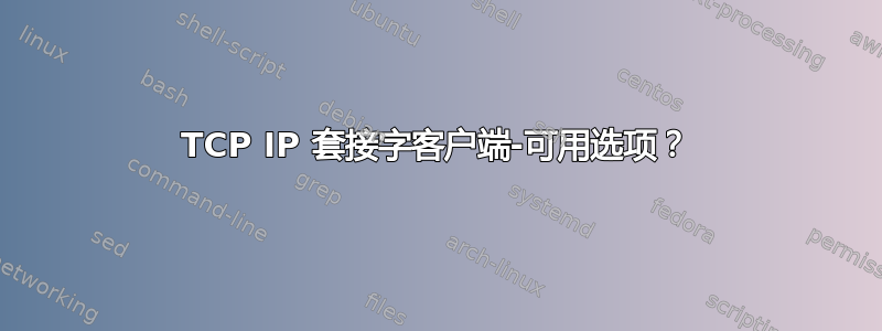 TCP IP 套接字客户端-可用选项？