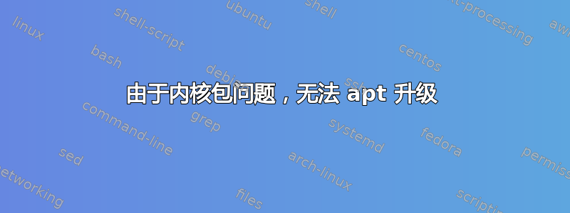 由于内核包问题，无法 apt 升级