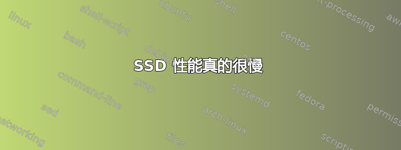 SSD 性能真的很慢