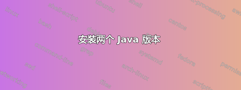 安装两个 Java 版本