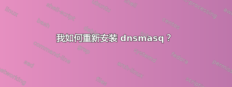 我如何重新安装 dnsmasq？