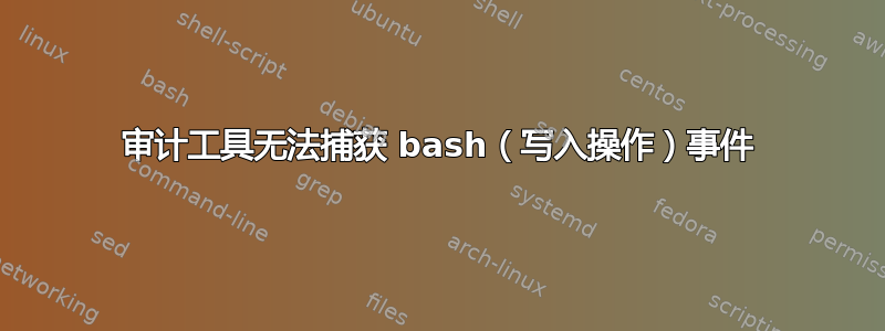 审计工具无法捕获 bash（写入操作）事件