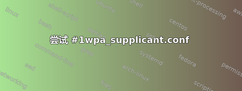 尝试 #1wpa_supplicant.conf