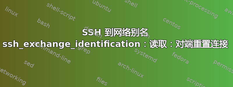 SSH 到网络别名 ssh_exchange_identification：读取：对端重置连接