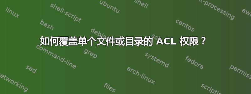 如何覆盖单个文件或目录的 ACL 权限？