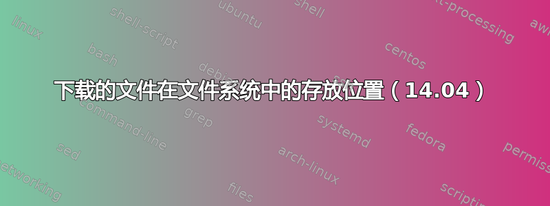 下载的文件在文件系统中的存放位置（14.04）