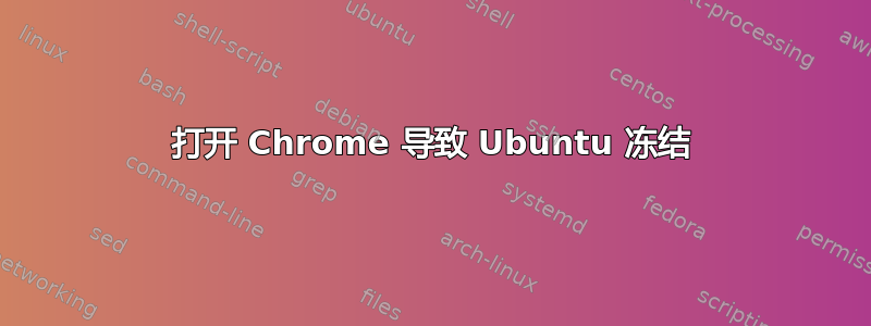 打开 Chrome 导致 Ubuntu 冻结