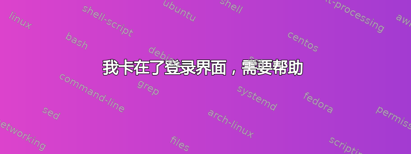 我卡在了登录界面，需要帮助