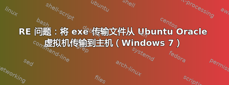 RE 问题：将 exe 传输文件从 Ubuntu Oracle 虚拟机传输到主机（Windows 7）