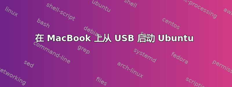 在 MacBook 上从 USB 启动 Ubuntu