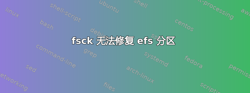 fsck 无法修复 efs 分区