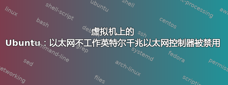 虚拟机上的 Ubuntu：以太网不工作英特尔千兆以太网控制器被禁用