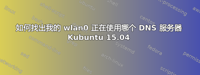 如何找出我的 wlan0 正在使用哪个 DNS 服务器 Kubuntu 15.04