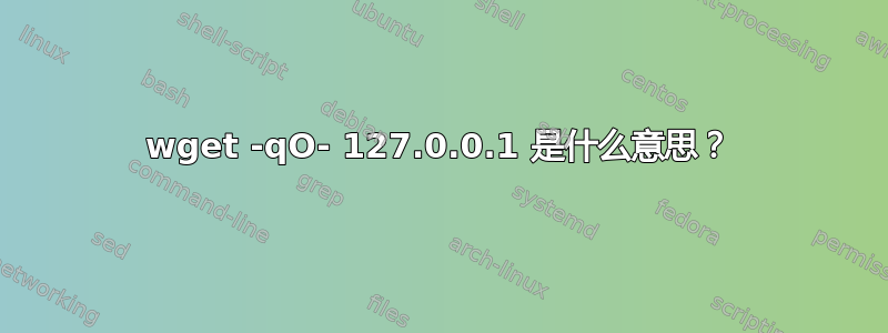 wget -qO- 127.0.0.1 是什么意思？