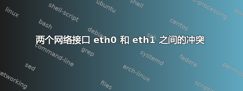 两个网络接口 eth0 和 eth1 之间的冲突