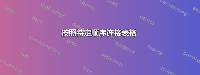 按照特定顺序连接表格