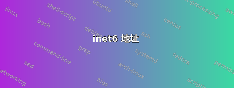 inet6 地址