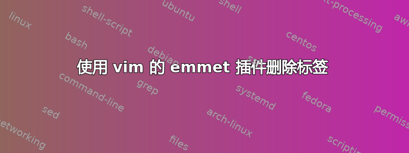 使用 vim 的 emmet 插件删除标签