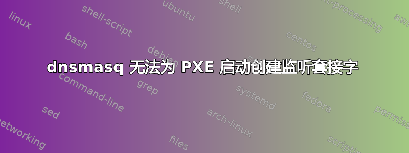 dnsmasq 无法为 PXE 启动创建监听套接字